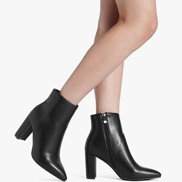 NEW Dream Pairs Womens Platform Chunky Block Heel Ankle Booties Sz 8 - Picture 1 of 5